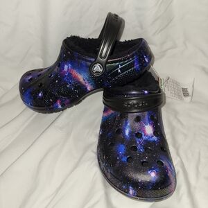 Fur lined kids crocs